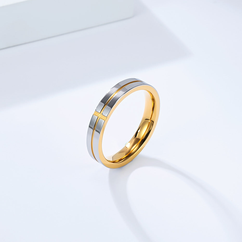 Planderful Titanium Steel Cross Ring Unisex Jewelry Premium Everyday Genie Collection