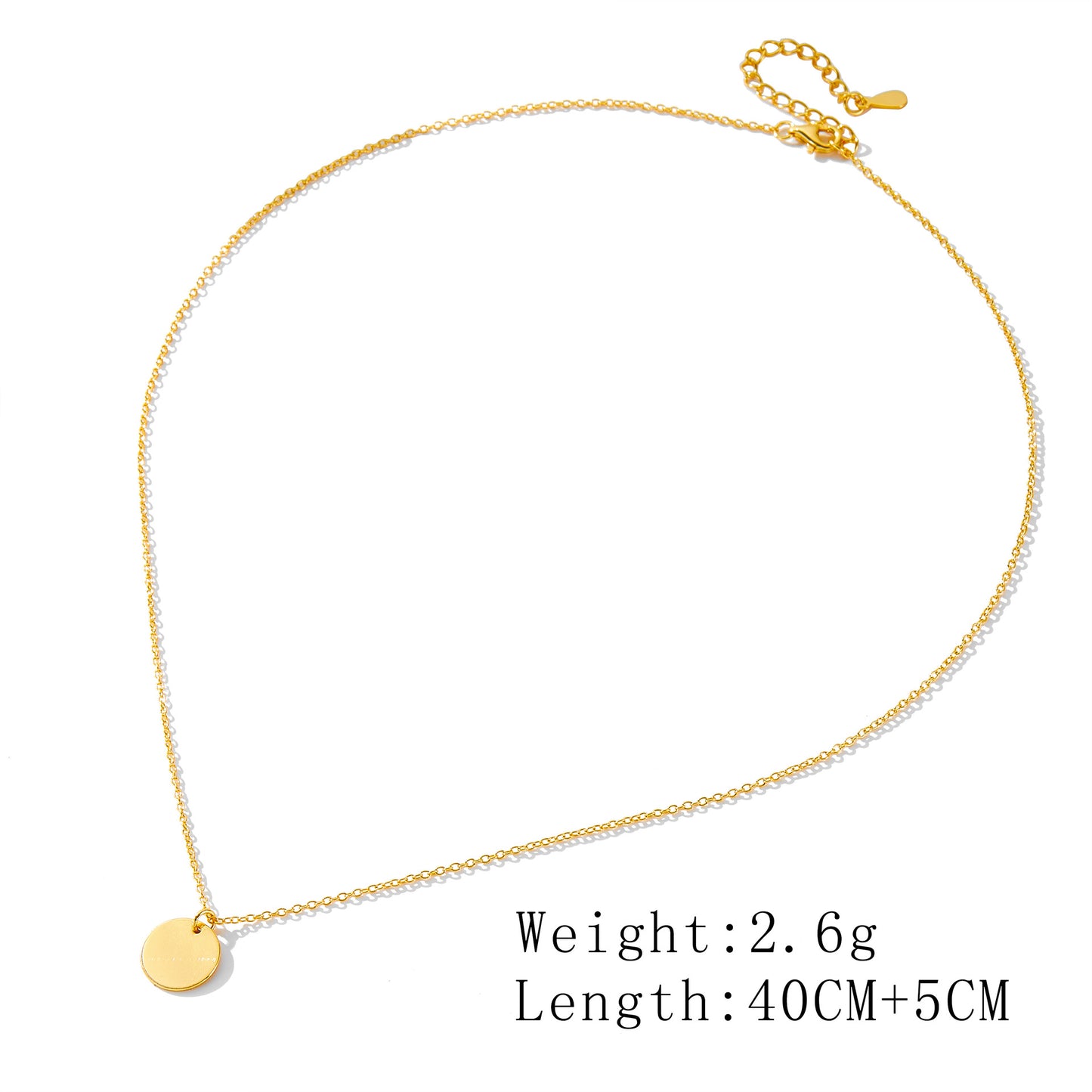 Retro Round Brand Pendant Sterling Silver Necklace Layered And Stacked