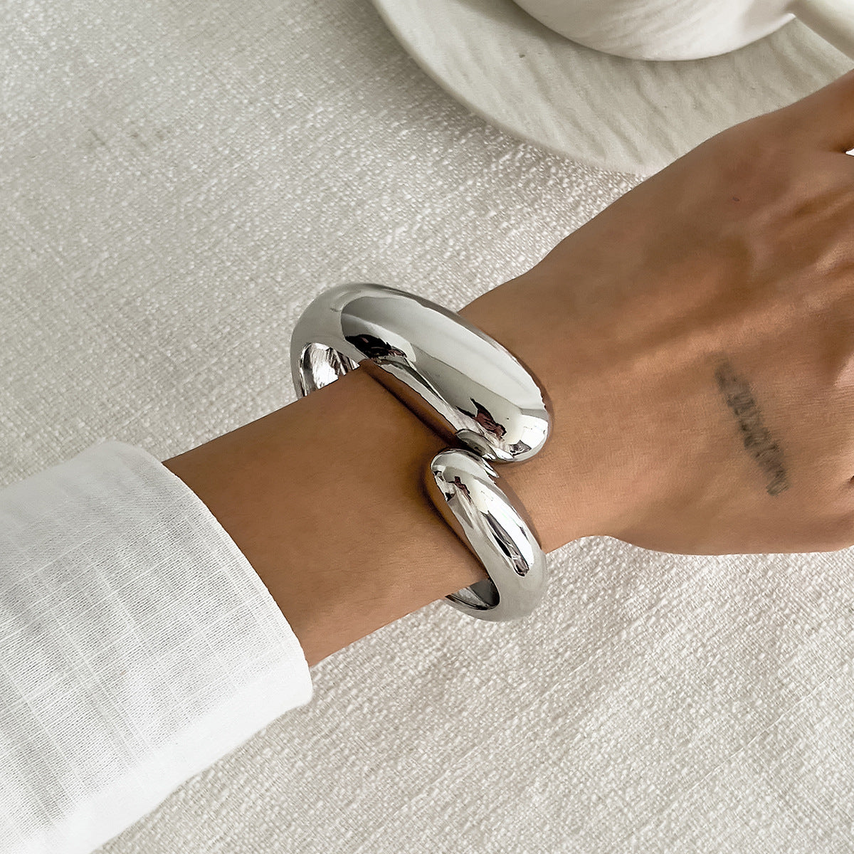 Water Drop Geometric Bracelet By Planderful Vienna Verve For Women Bold Retro Statement