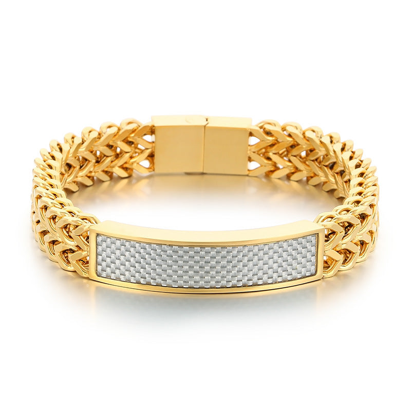 Planderful Hip Hop Bracelet For Men Magnetic Buckle