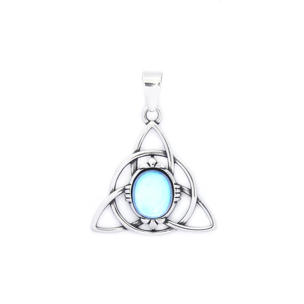 Celtic Witch Stainless Steel Men's Pendant Necklace
