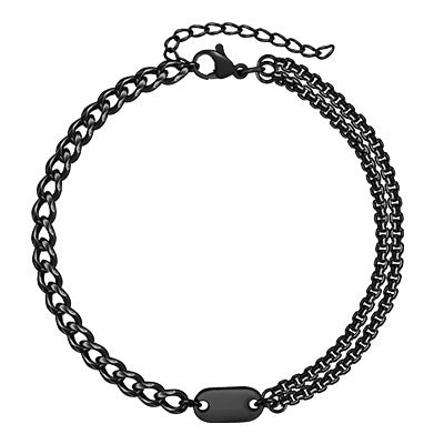 Black Stainless Steel Bracelet for Men