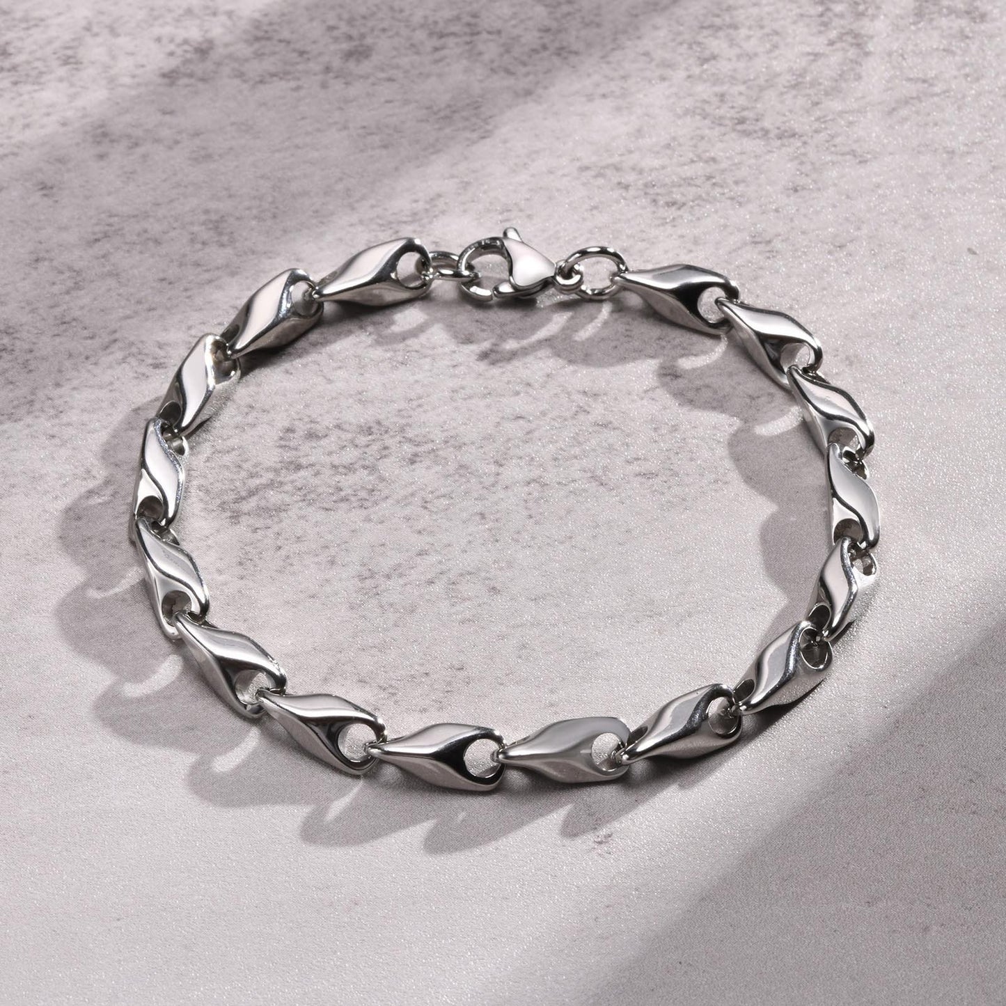 Stainless Steel Men's Handmade Chain Denim Bracelet Trend