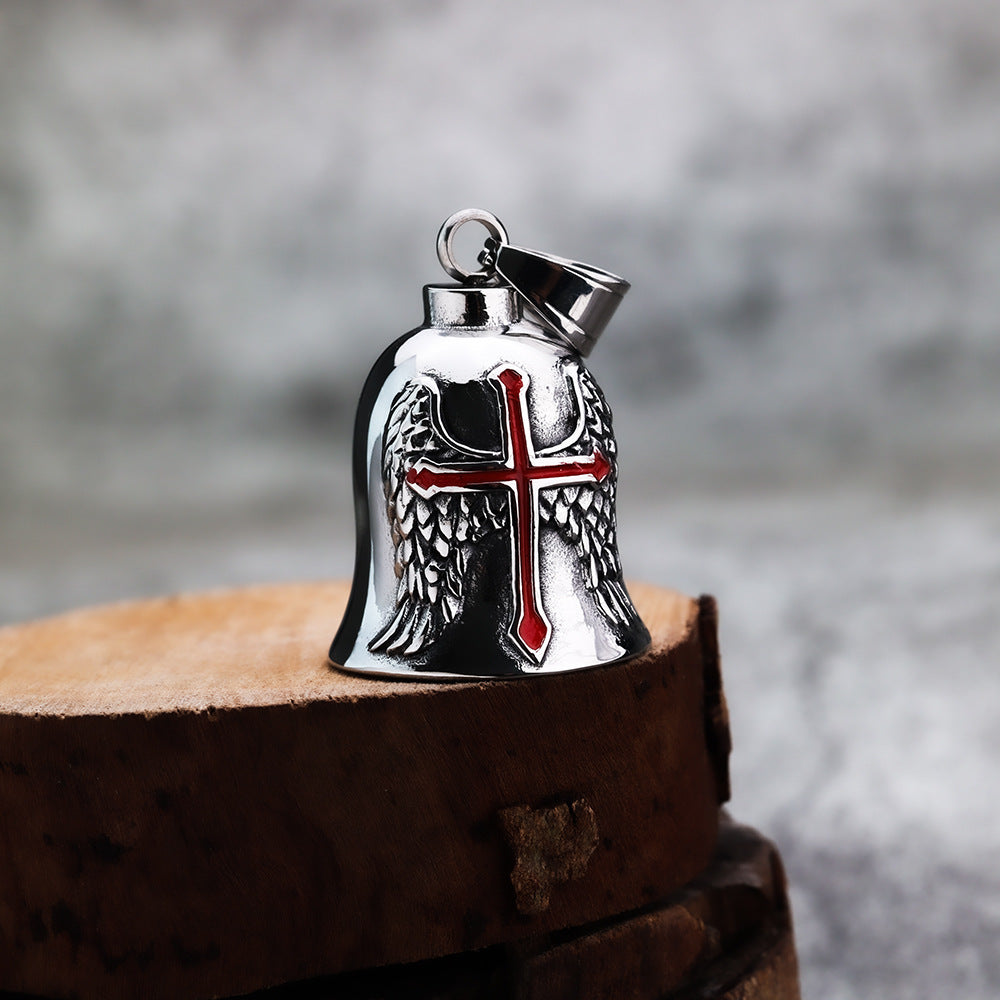 Biker Viking Feather Stainless Steel Pendant Necklace