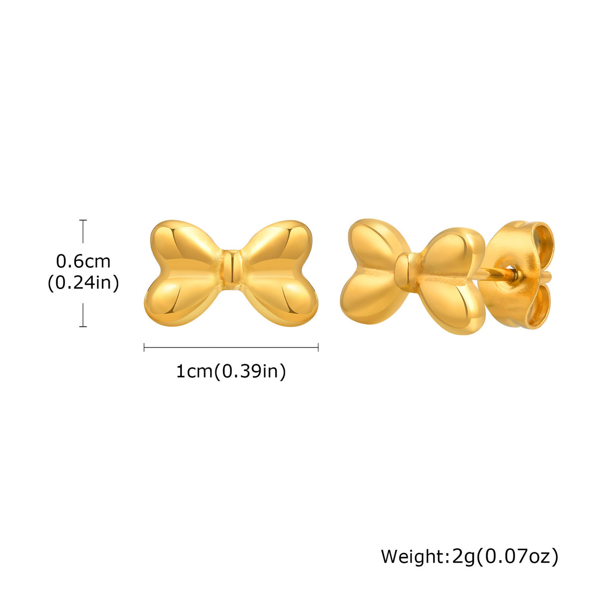 Gold-Tone Statement Earrings — Pair