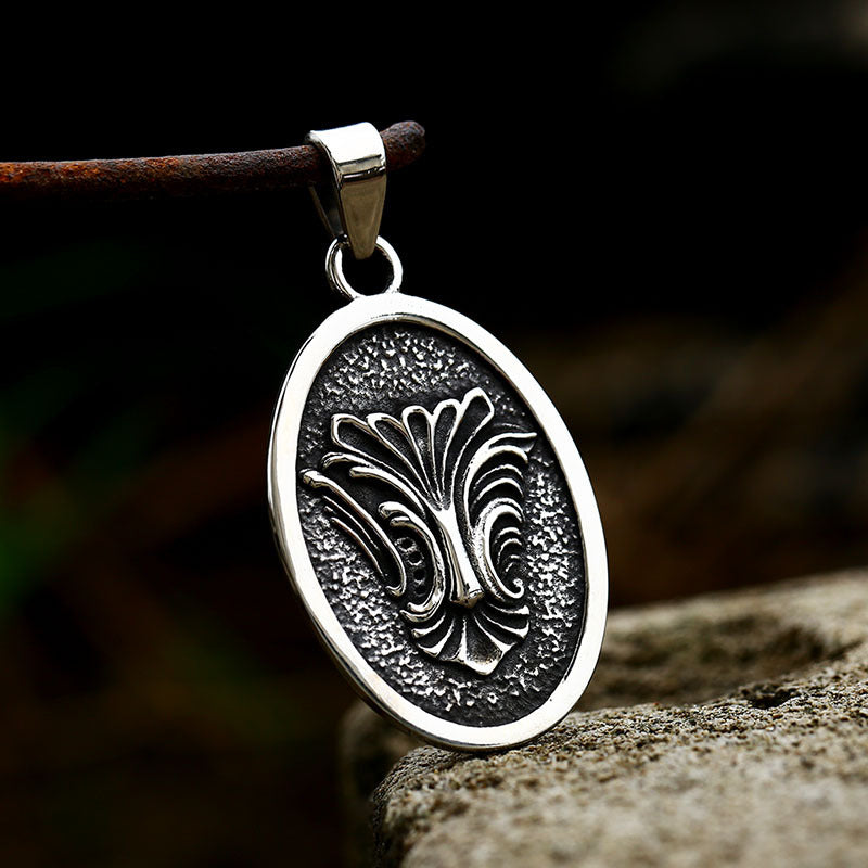 Retro Stainless Steel Skull Pendant for Men - European and American Inspired Titanium Jewelry