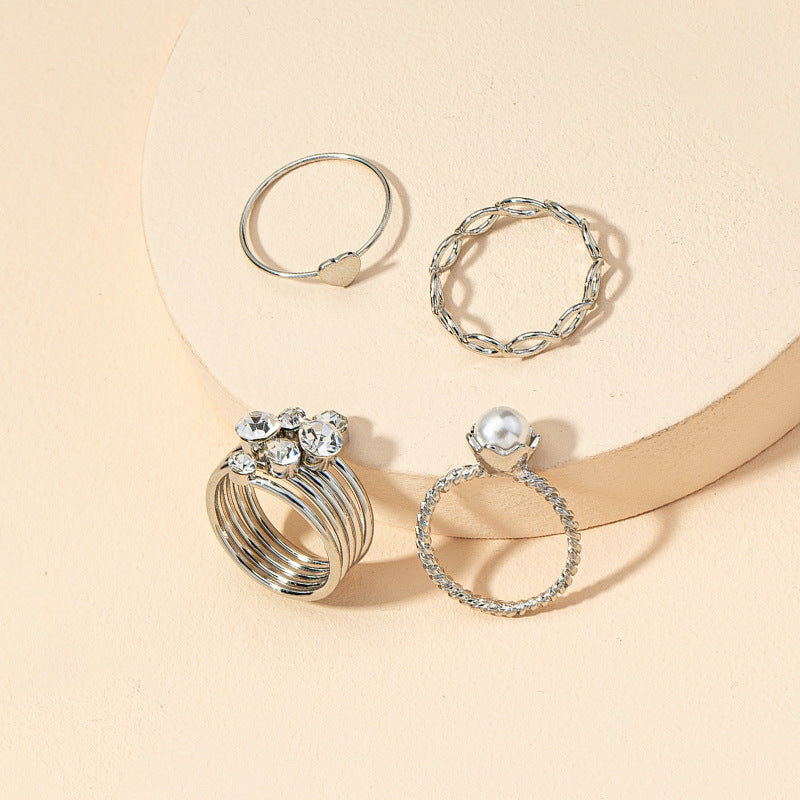 Glimmering Gemstone Ring Set for Women - Vienna Verve Collection