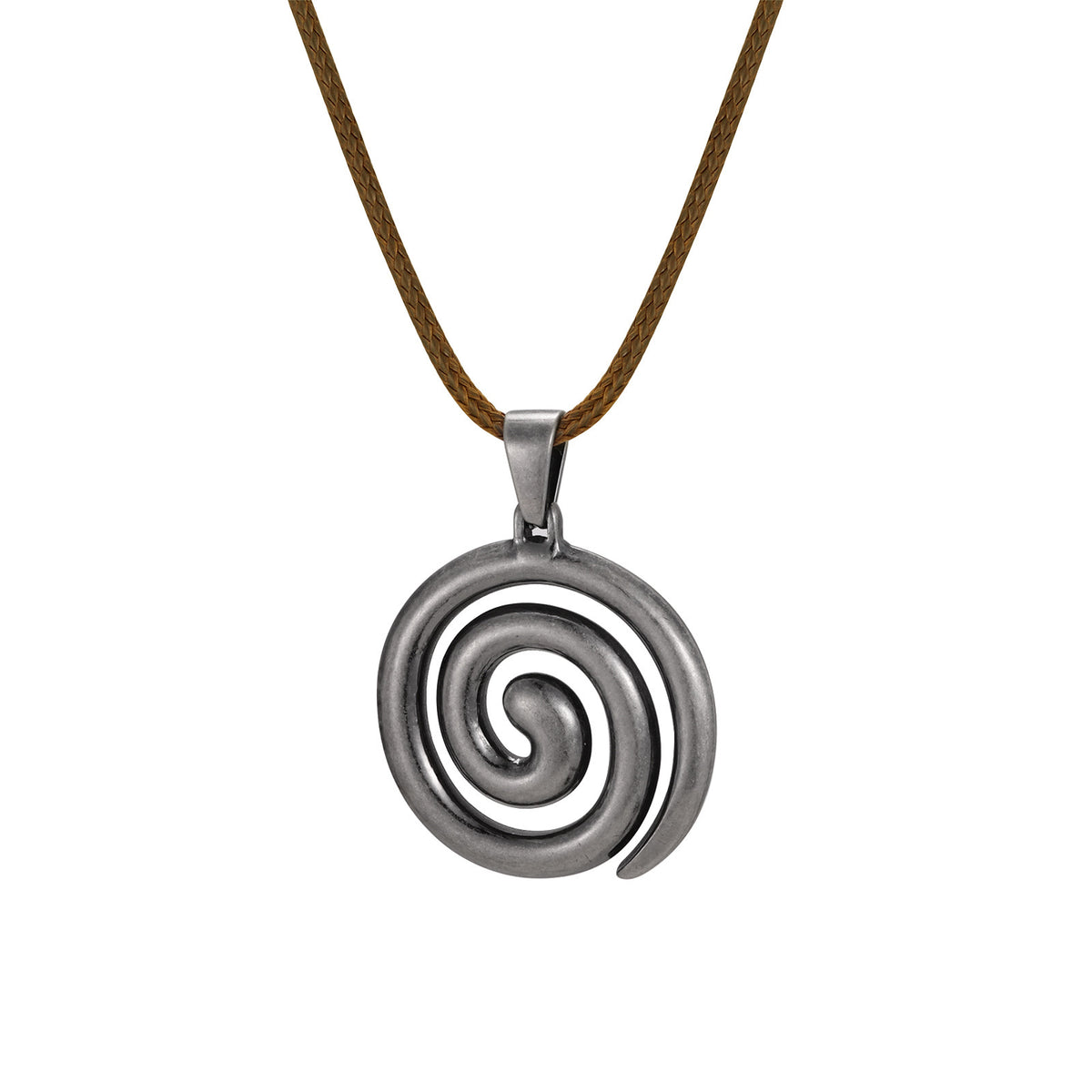 SHEIN Spiral Vortex Live Stainless Steel Necklace for Men