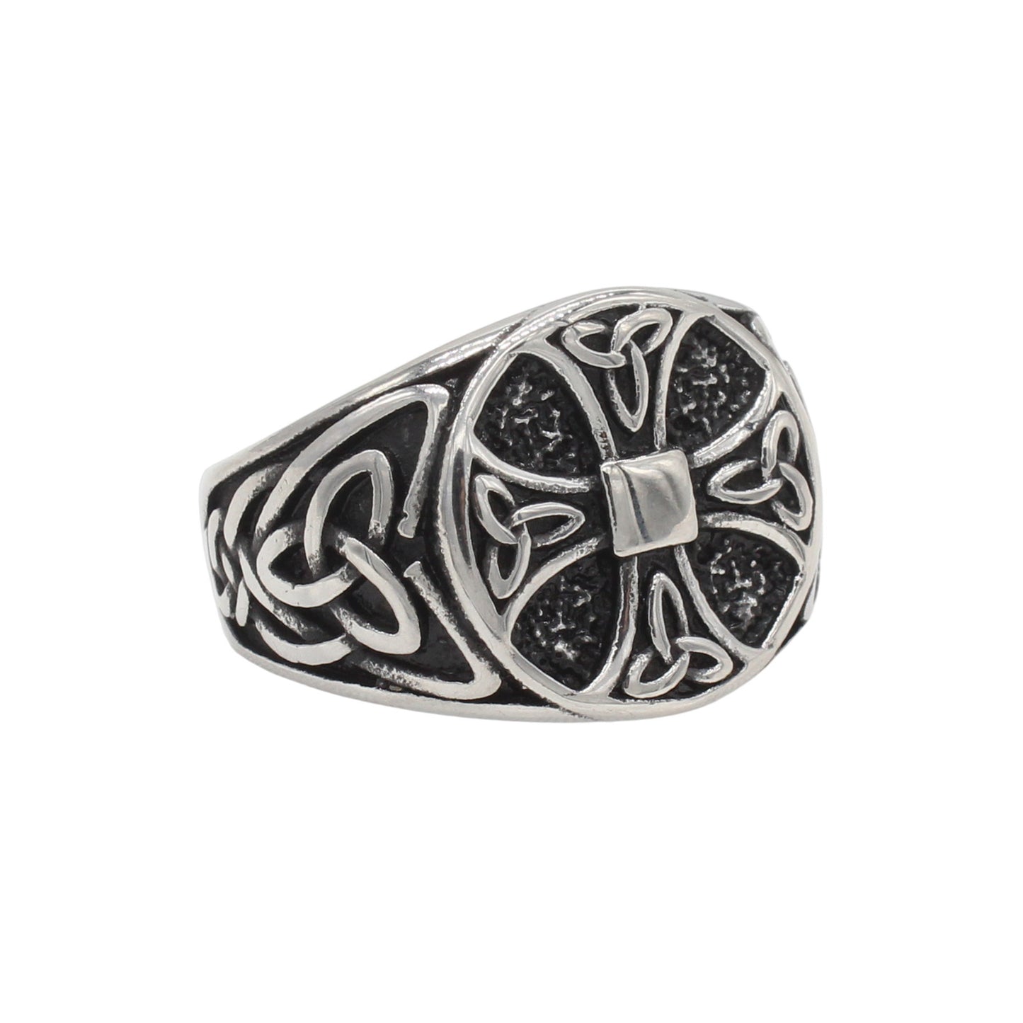 Planderful Everyday Genie – European and American Personalized Retro Viking Cross Men's Titanium Steel Ring