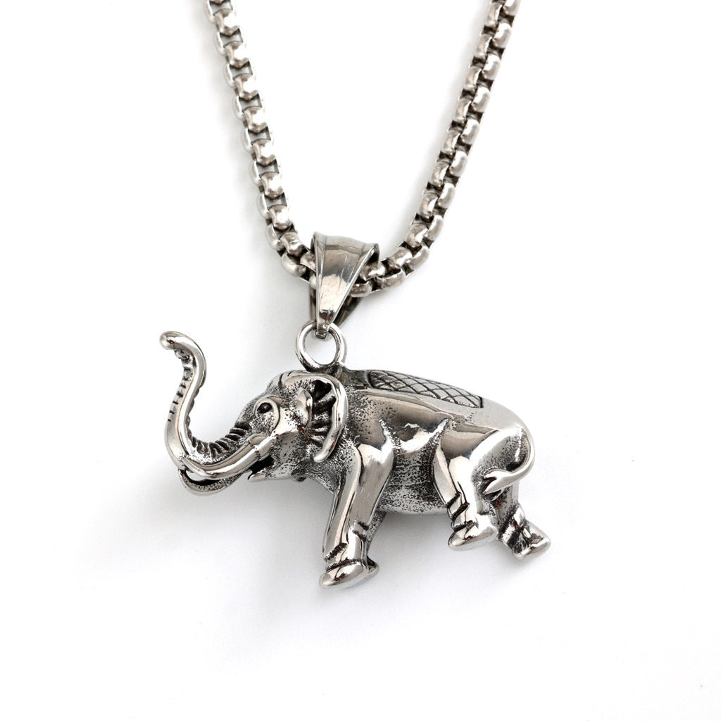 Vintage Stainless Steel Pendant Necklace