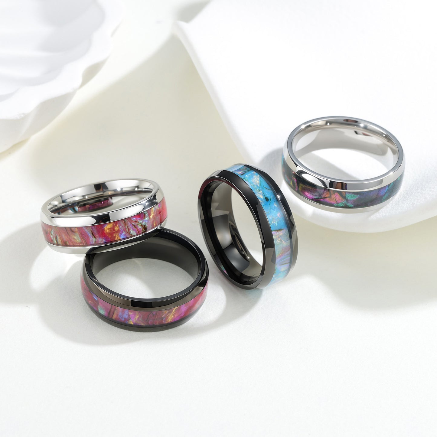 Planderful Everyday Genie Men Titanium Steel Ring Set 36