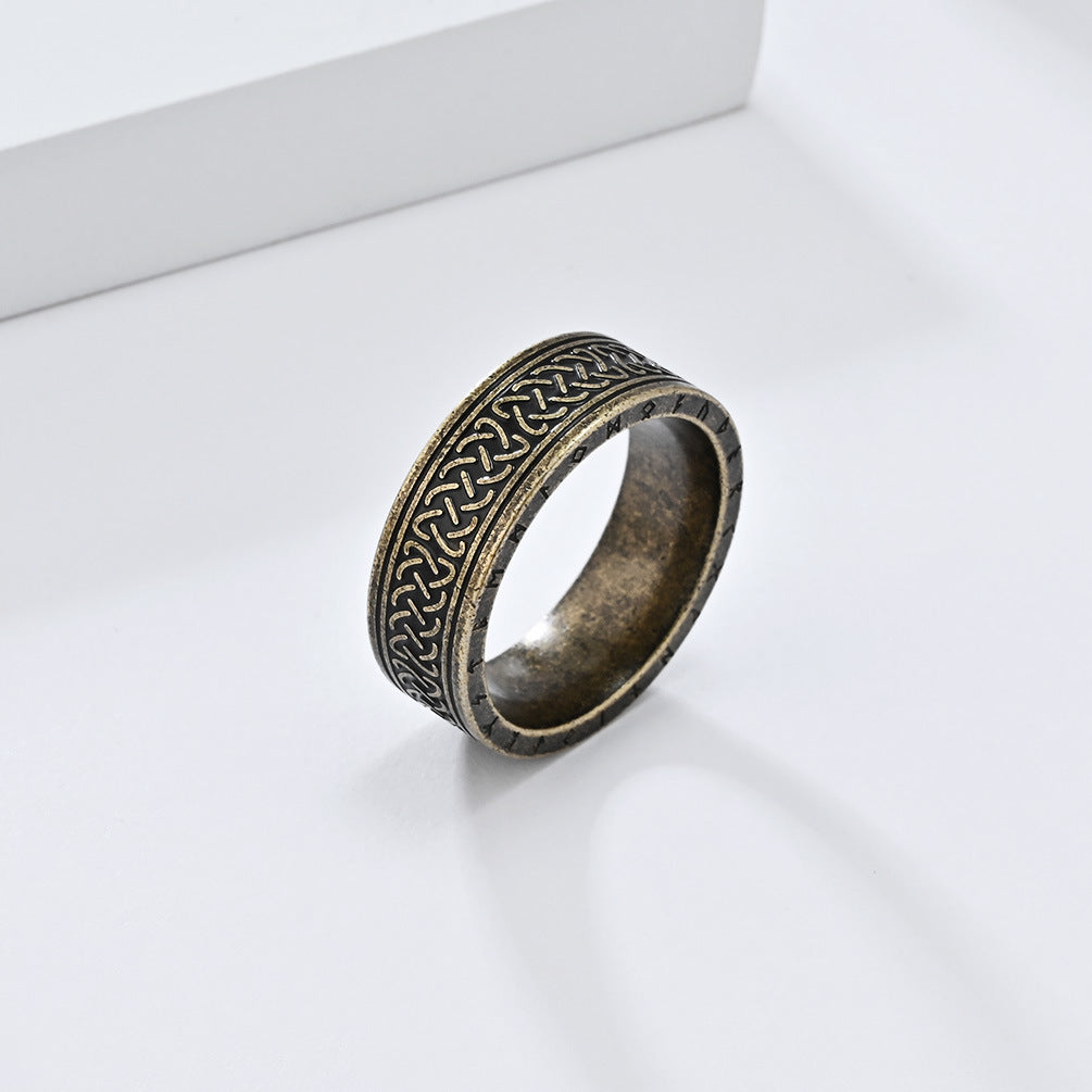 Steel Ring – Vintage Nordic Viking Celtic Knot