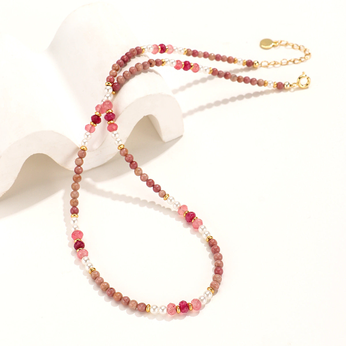 Pearl Crystal Gradient Necklace