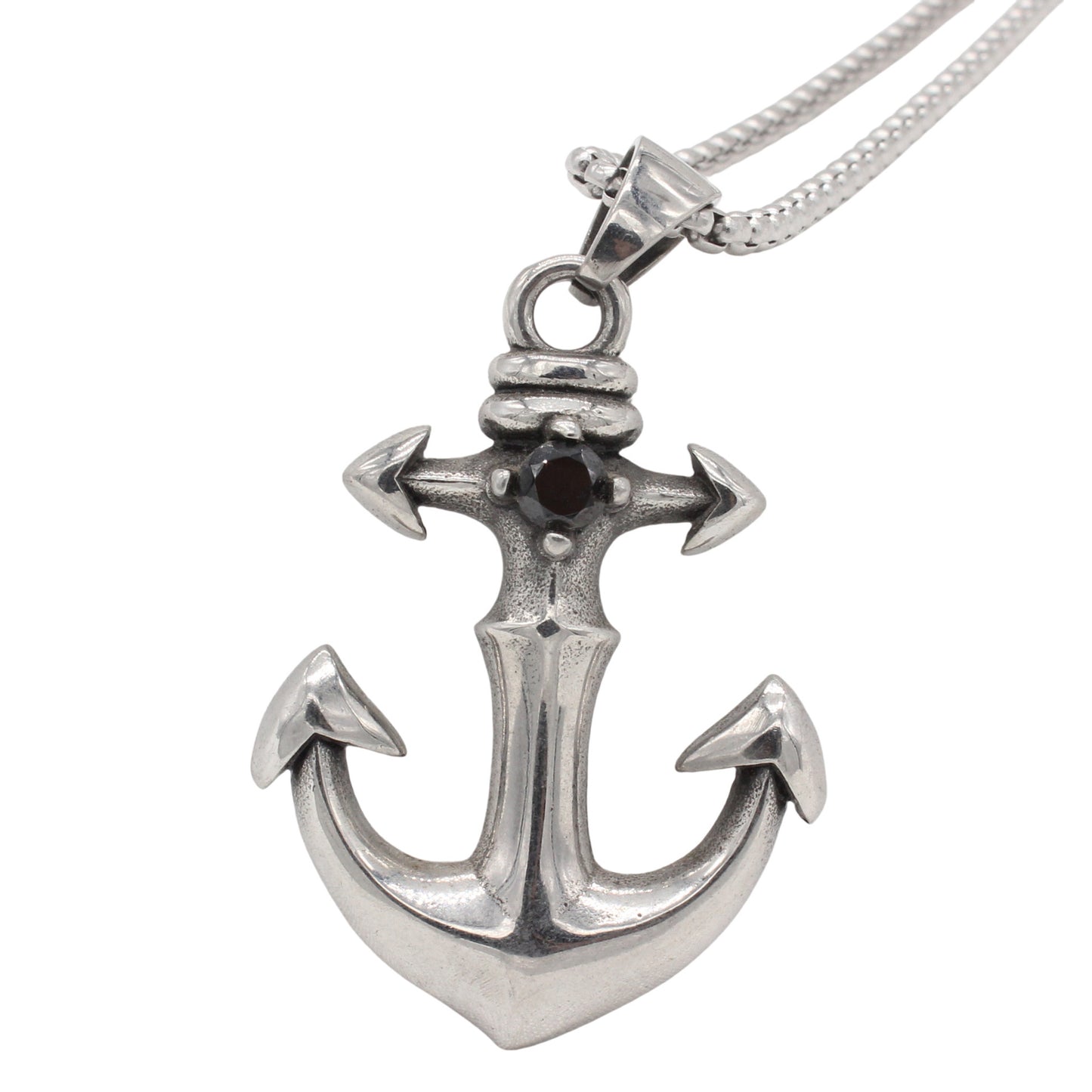 Planderful Everyday Genie – Retro Boat Anchor Men's Titanium Steel Pendant Necklace