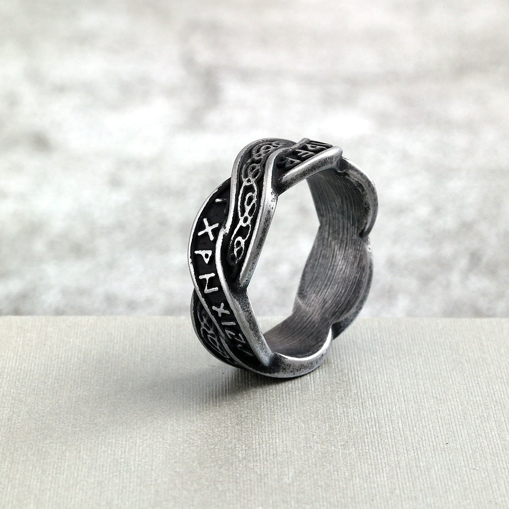 Vintage Viking Stainless Steel Men's Ring