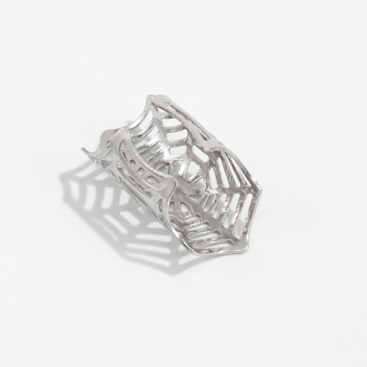 Gothic Ear Clip Earrings Bone Clip By Planderful Vienna Verve Halloween Spider Web Punk Jewelry For Alternative Fashion