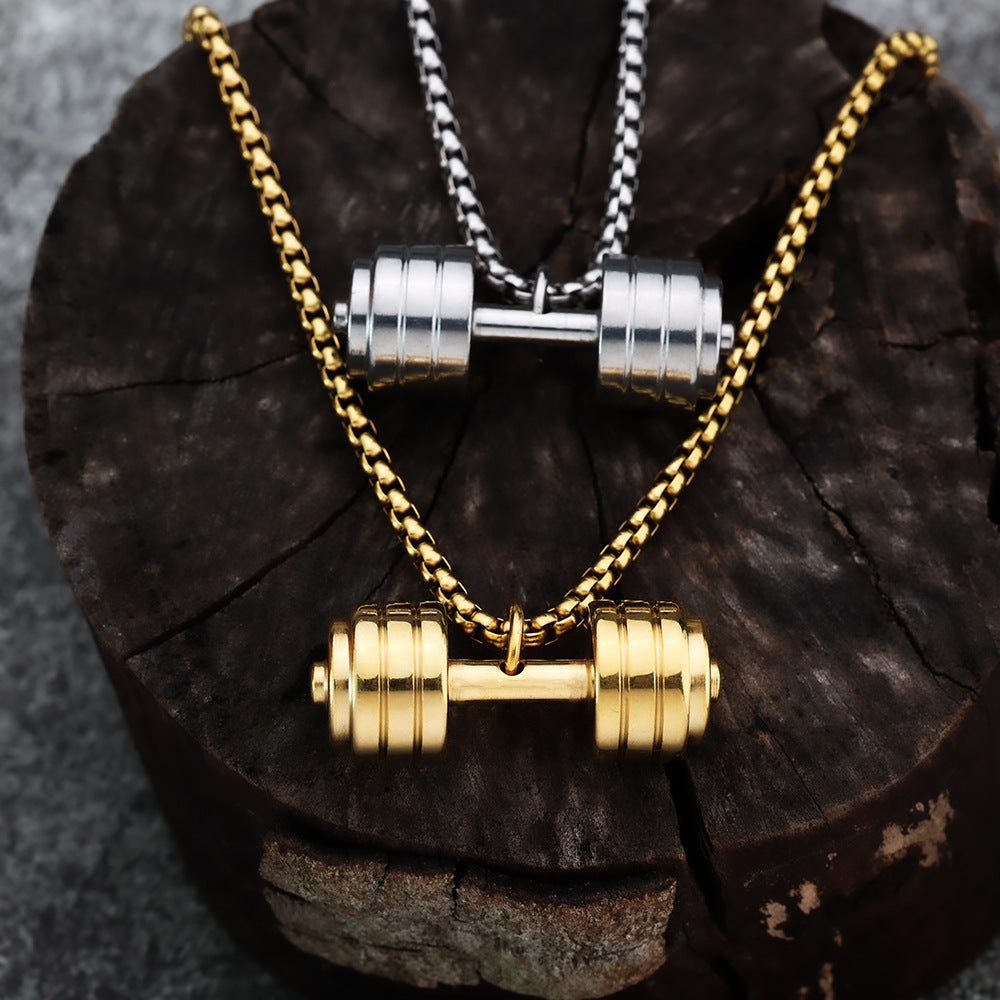 Cross-Border New Products Pendant Fitness Barbell Jewelry