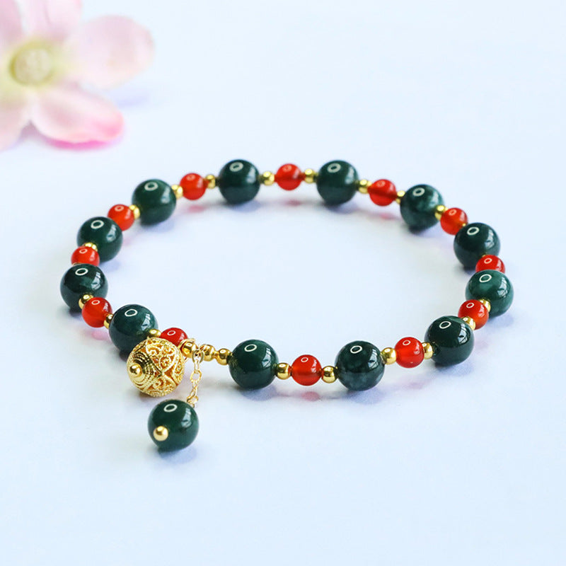 Blue Water Jadeite Ocean-Inspired Beaded Bracelet