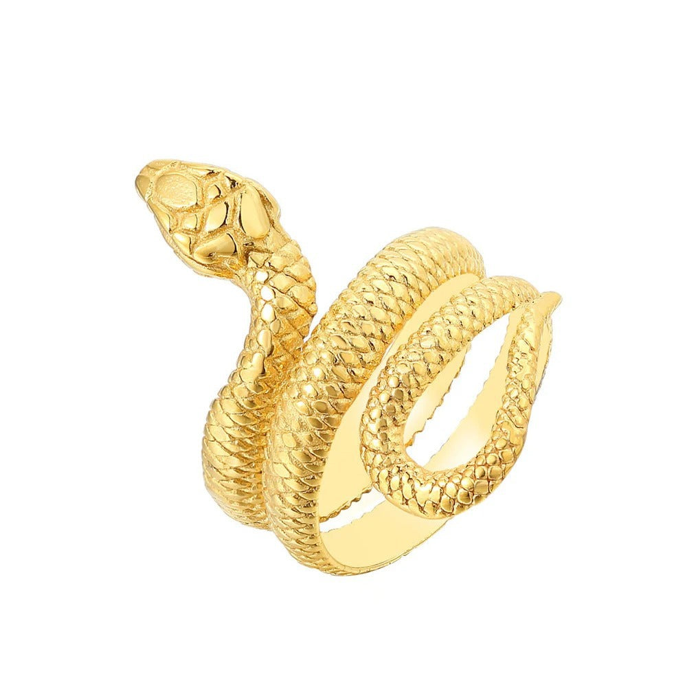 Punk Snake Zodiac Ring