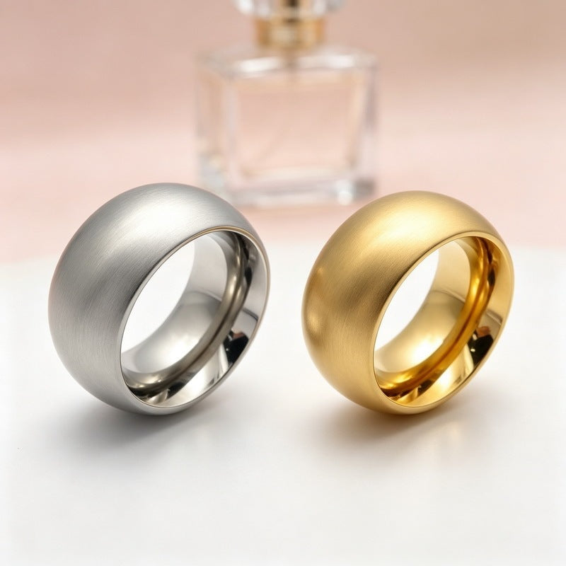 Inner Ring Polished Outer Arc Brushed Ring Multi-Specification Plain Ring Loach Back Ring