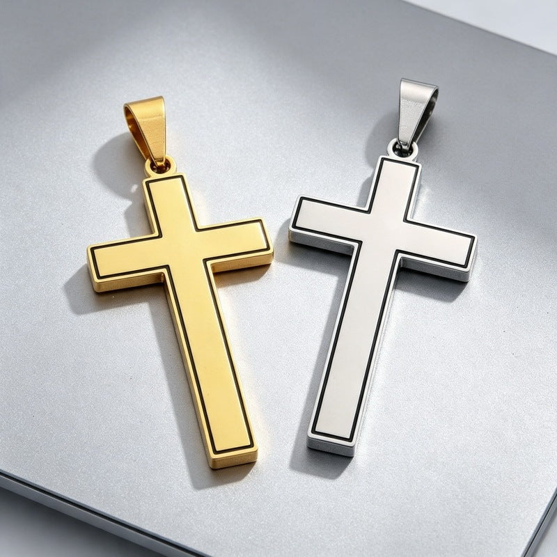 Minimalist Style, Japan And Korea Commuter Men And Women, Couple Necklace, Black Edge,