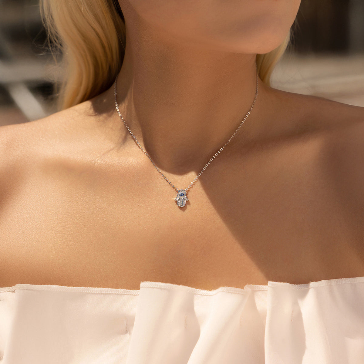 925 Sterling Silver Palm Necklace