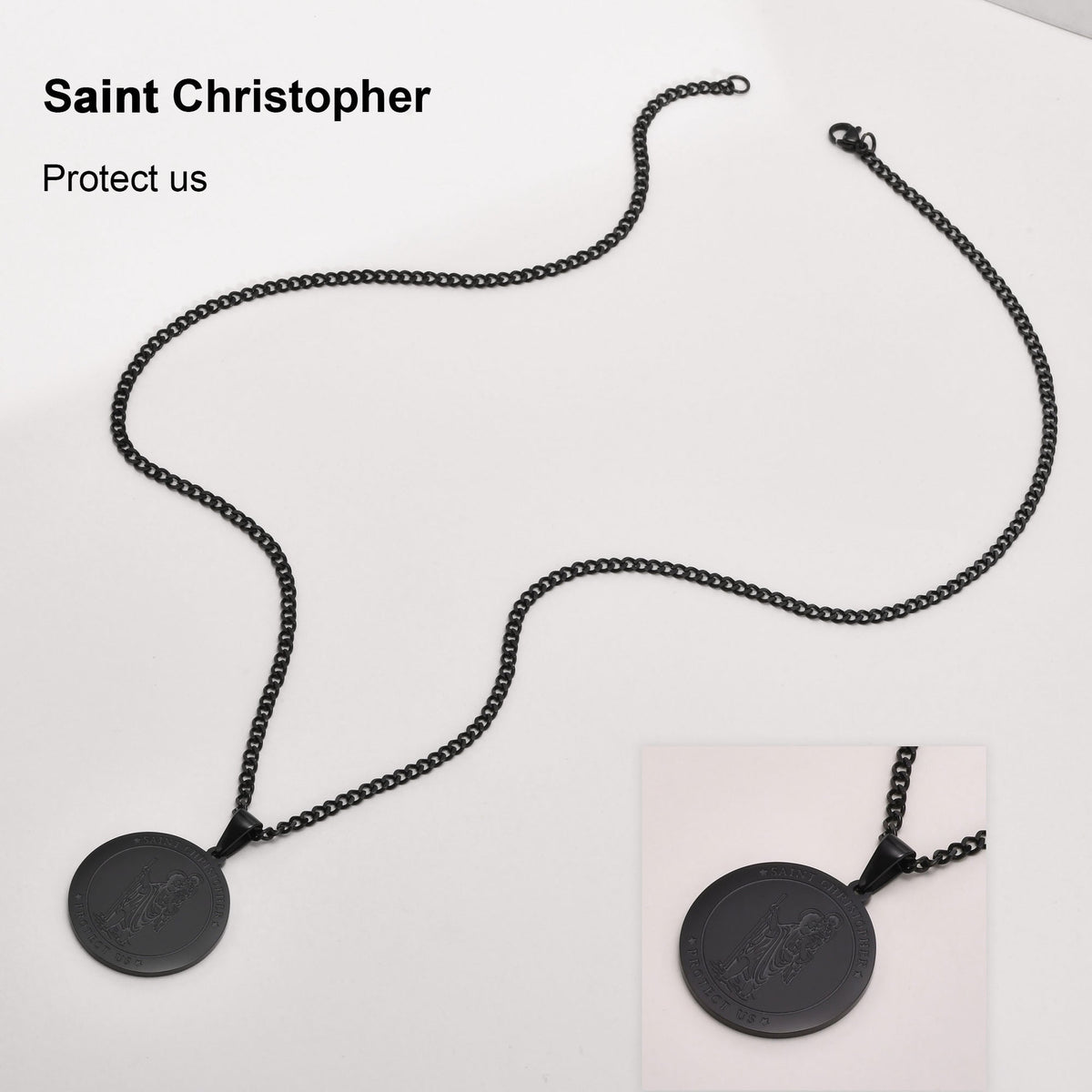 Saint Christopher Stainless Steel Necklace for Men