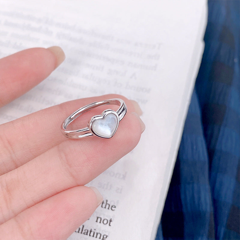 Planderful Everyday Genie – 925 Sterling Silver Shell Love Ring for Women