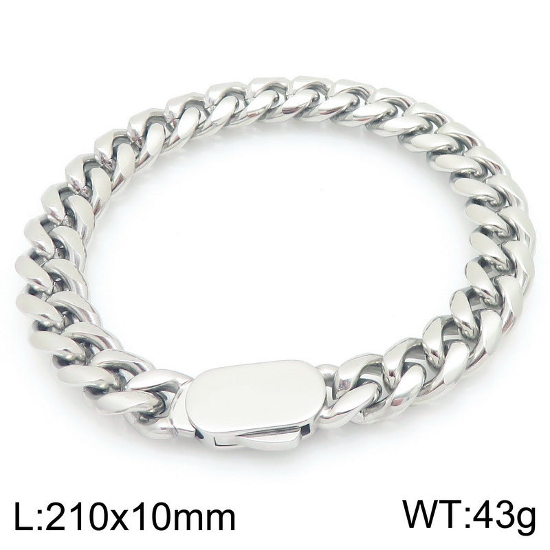 Stacked Sweater Chain Hip Hop Cross Titanium Men Necklace