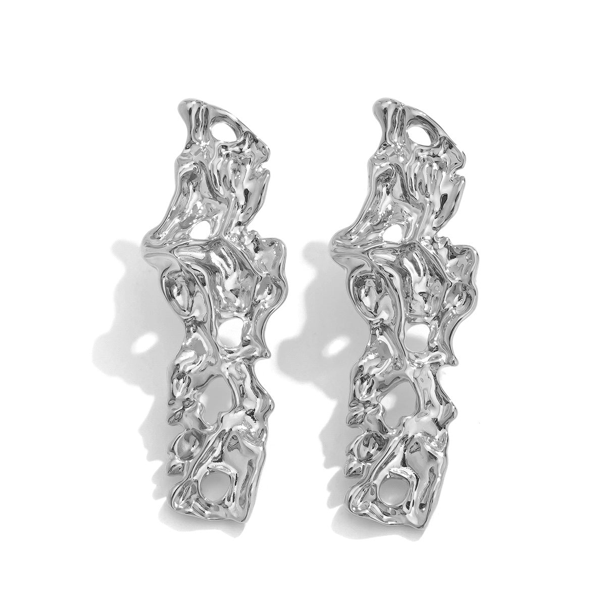 Planderful Lava Love Water Drop Earrings Irregular Geometric Statement Chic Jewelry For Modern Women