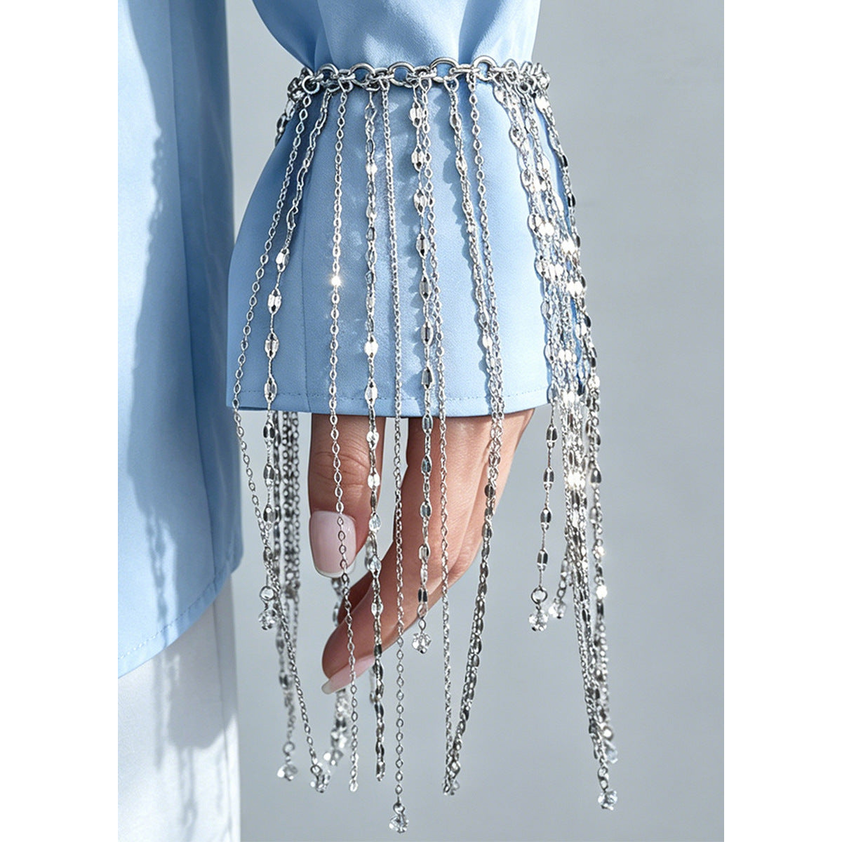 Creative Court Style Long Fringed Bracelet Geometric Exaggerated Chain Decorative