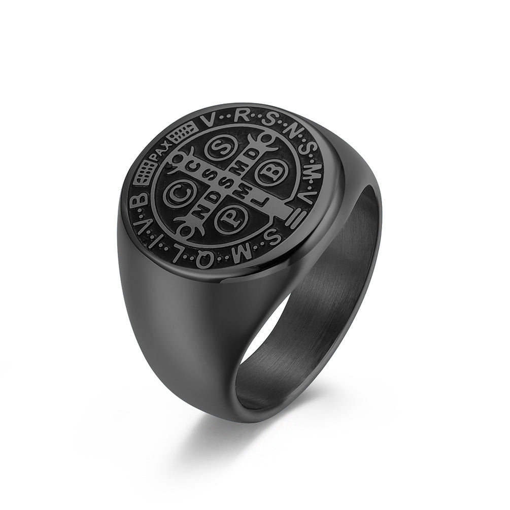 Steel Ring - Statement Cross Ring Jewelry