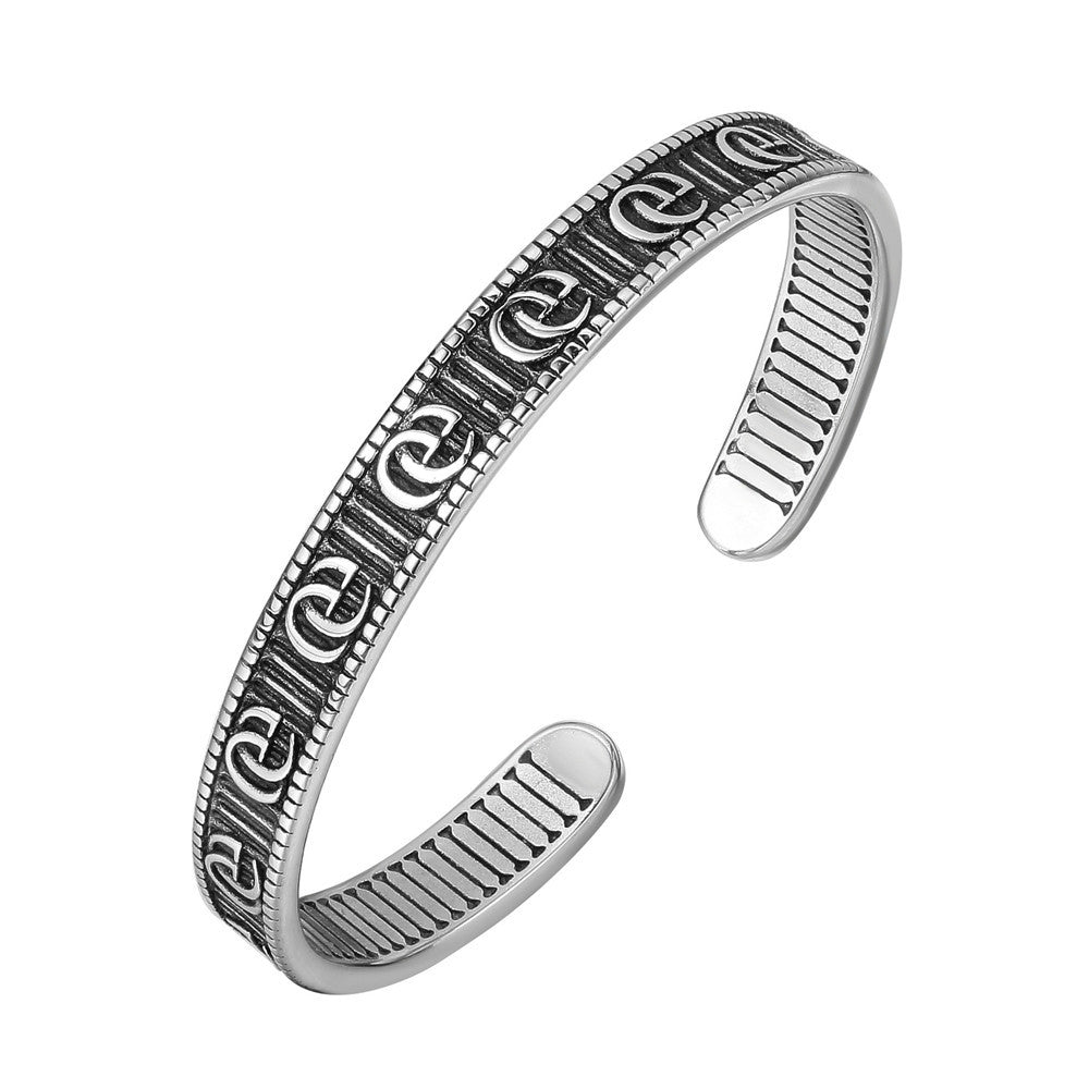 Planderful Titanium Steel Bracelet Eagle Feather Unisex Open Design For Men And Women Protection Statement