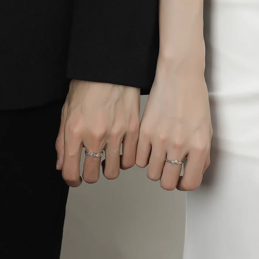Oak And Kapok Couple Ring 925 Sterling Silver Pair Gift