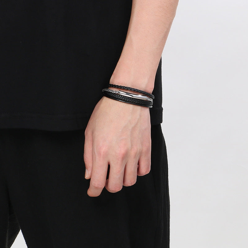 Planderful Mens Magnetic Buckle Bracelet Personalized