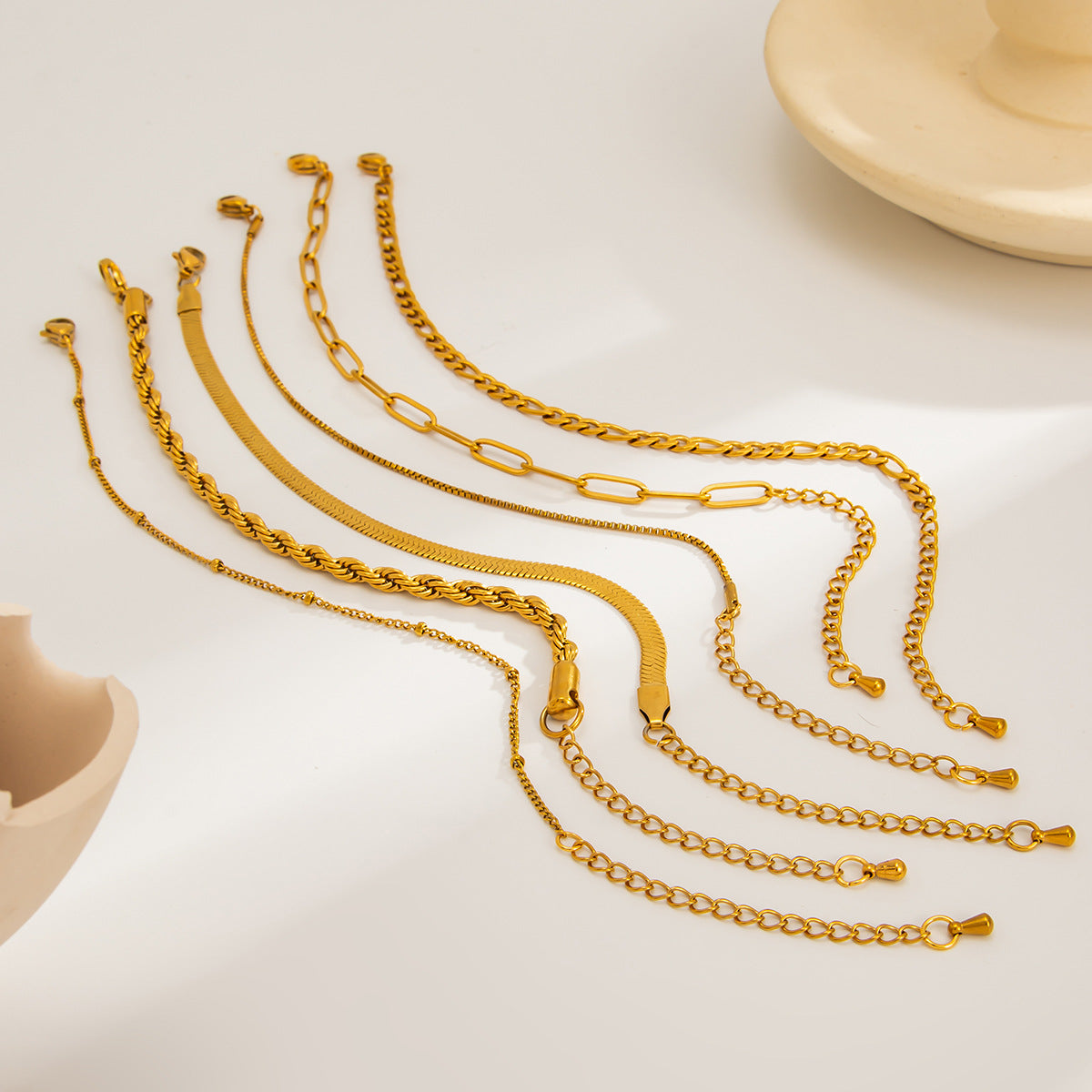 Planderful Vienna Verve Stainless Steel Snake Chain Bracelet With Zircon Beads For Women Elegant Statement