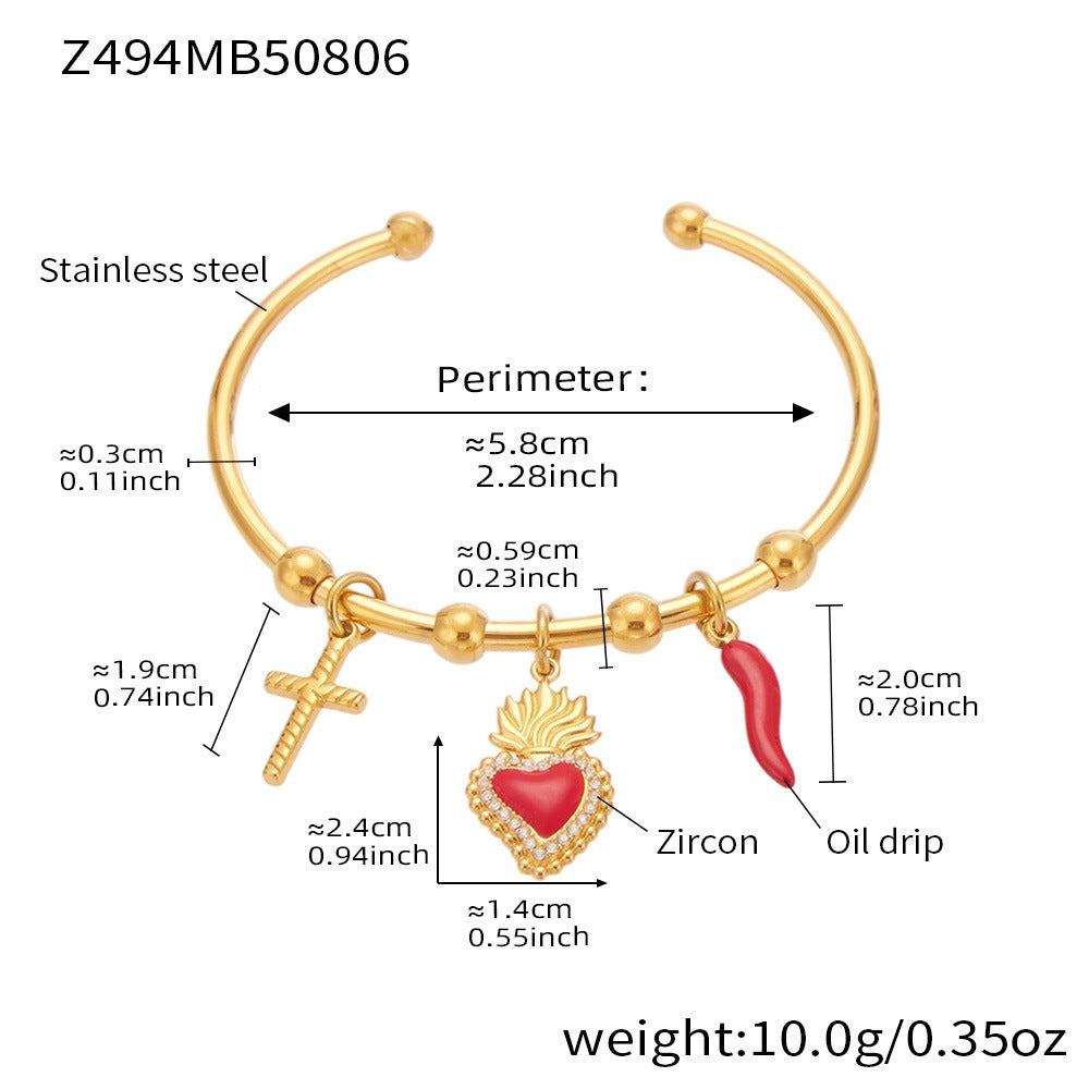 Planderful Handmade Geometric Opening Bracelet For Women