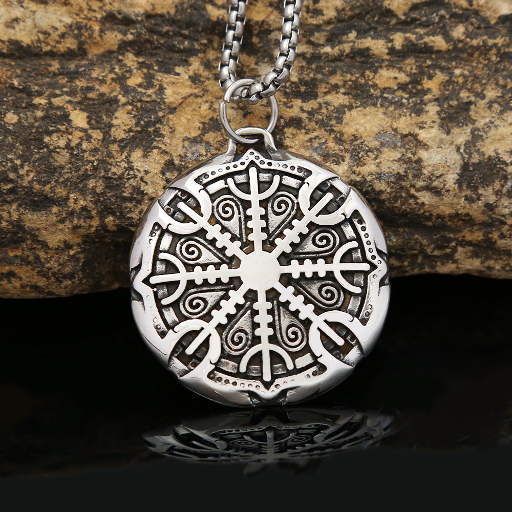 Retro Helios Titanium Steel Necklace for Men Stylish Hip Hop