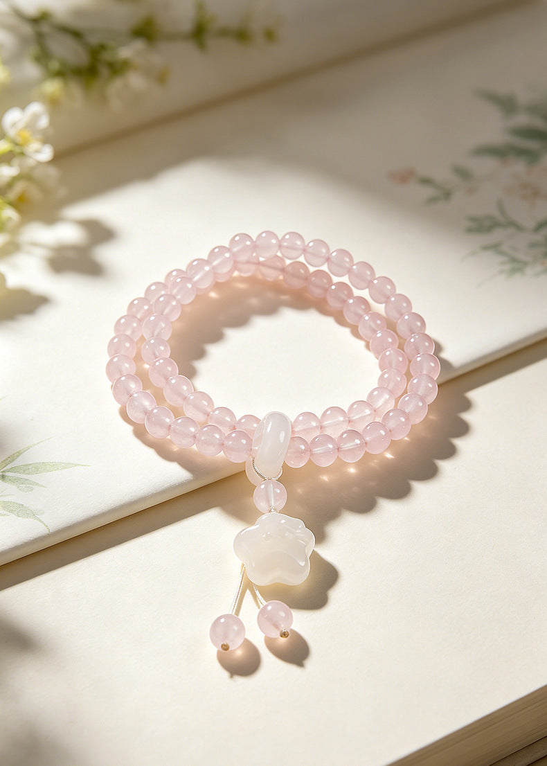 Amethyst Rose Quartz Agate Bracelet