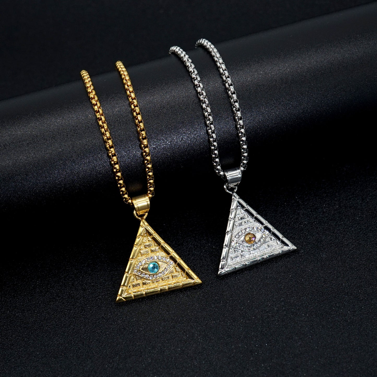 Planderful Eye Of Horus Pendant Titanium Steel Necklace For Unisex Protection Jewelry Everyday Statement