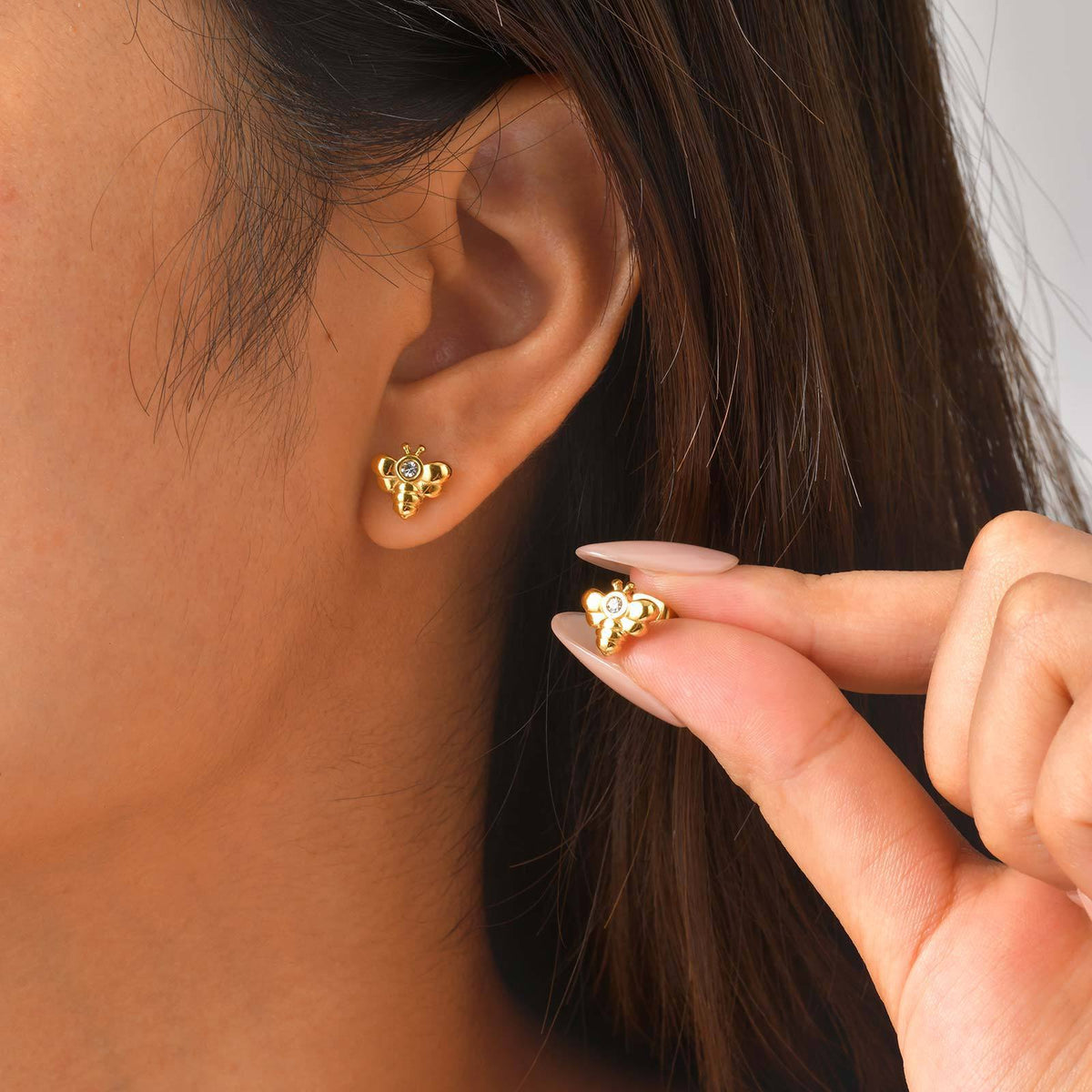 Minimalist Zircon Earrings — Pair