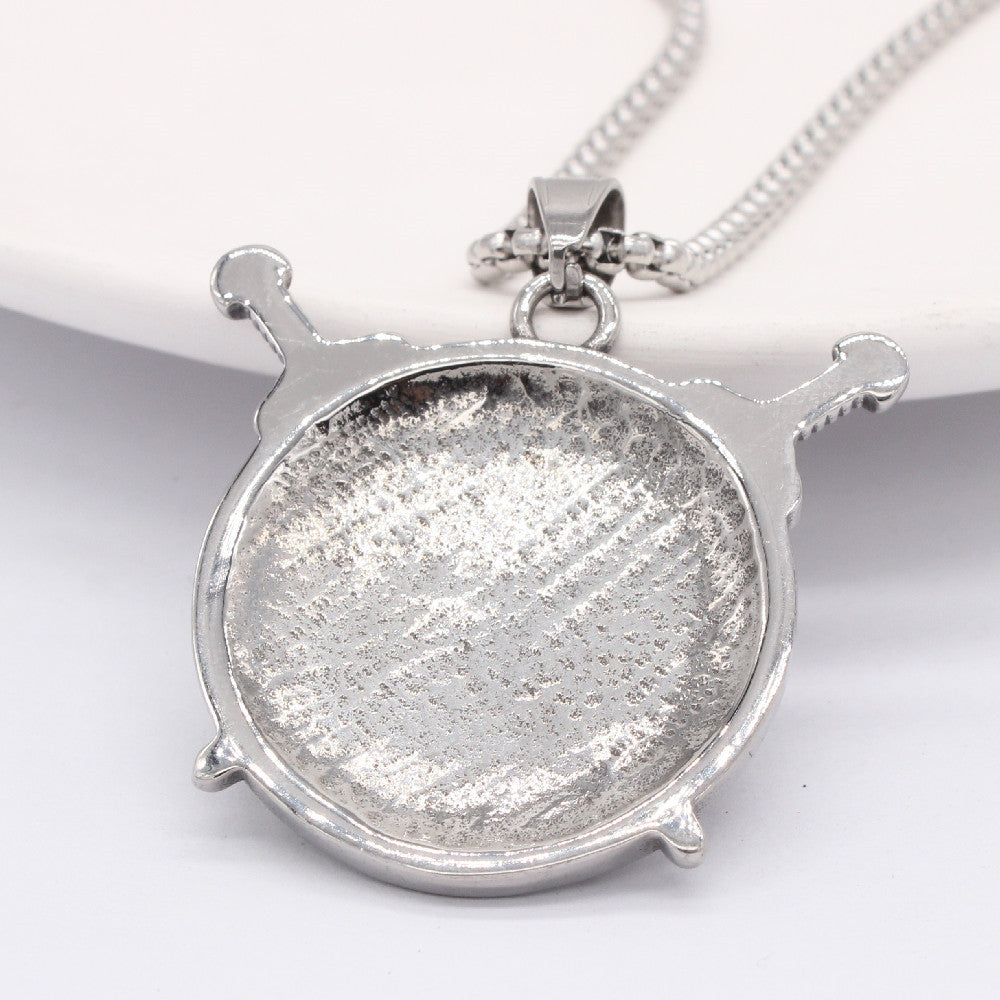 Viking Pendant Titanium Steel Necklace Unisex Shield Protection Symbol For Men Women Planderful Durable