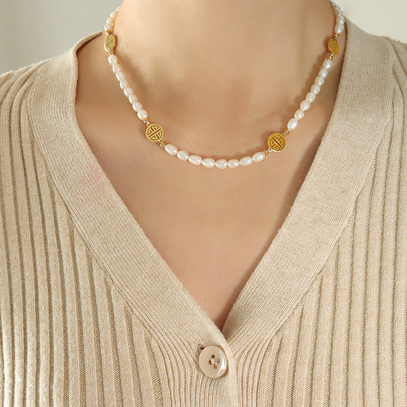 Elegant Blessing Freshwater Pearl Necklace