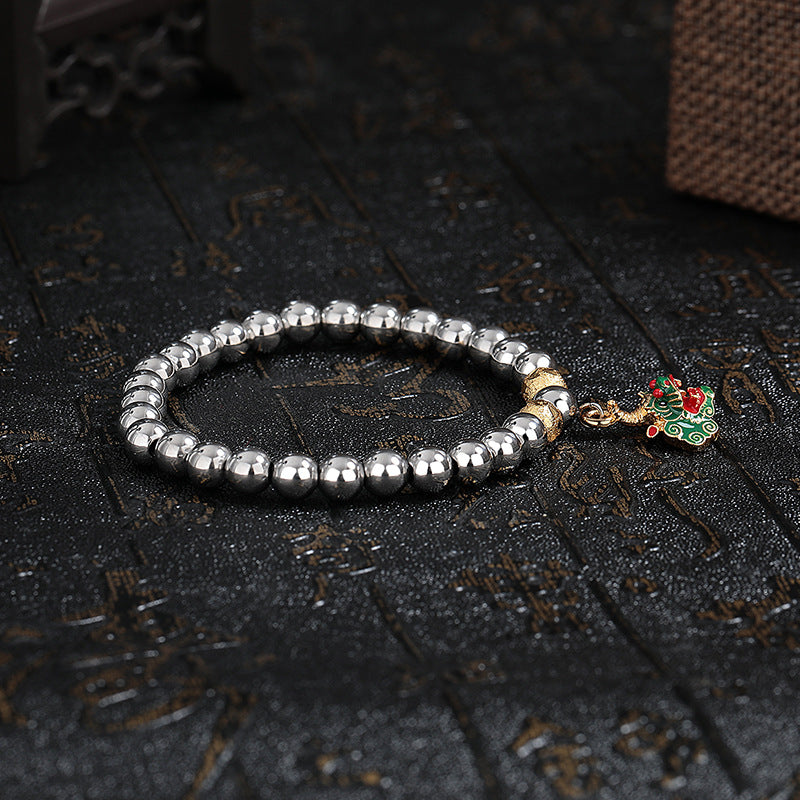 Steel Bracelet – Elegant Kirin Beaded Bracelet