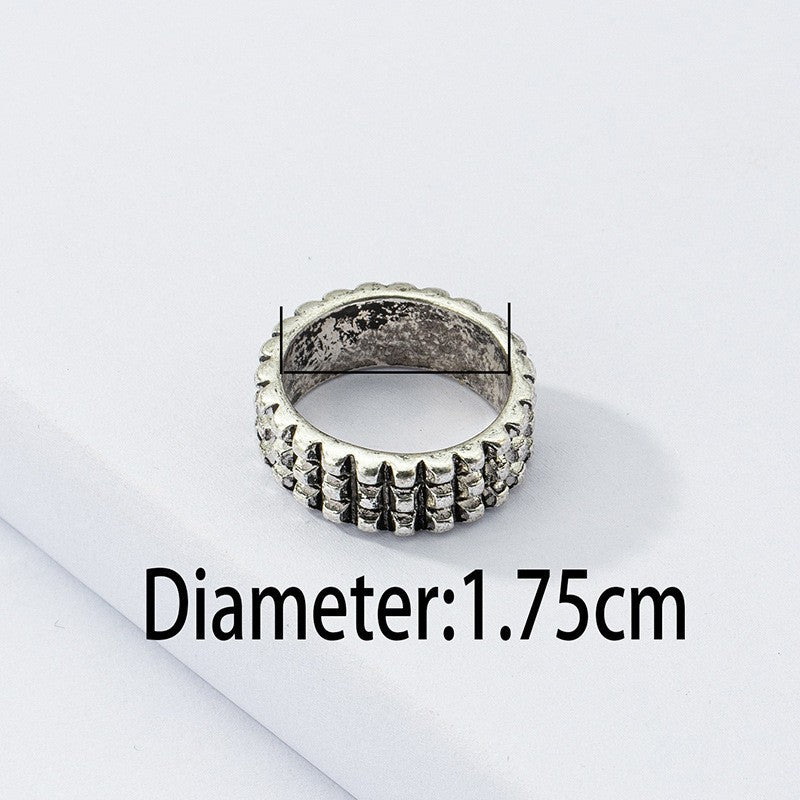 Elegant Black Retro Forefinger Ring - Vienna Verve Collection