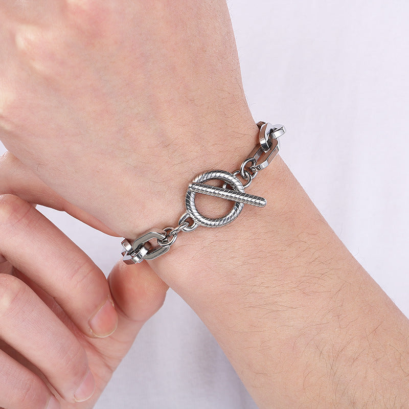 Planderful Titanium Steel Durable Skull Bracelet For Men