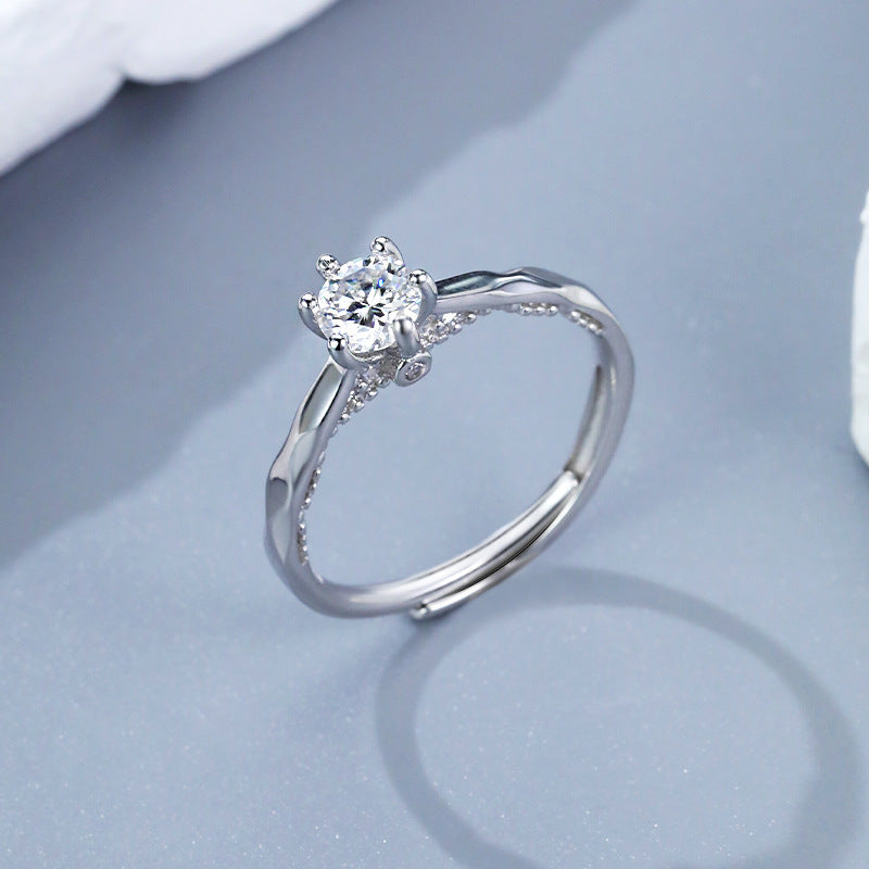 Crown Moissanite 925 Sterling Silver Ring