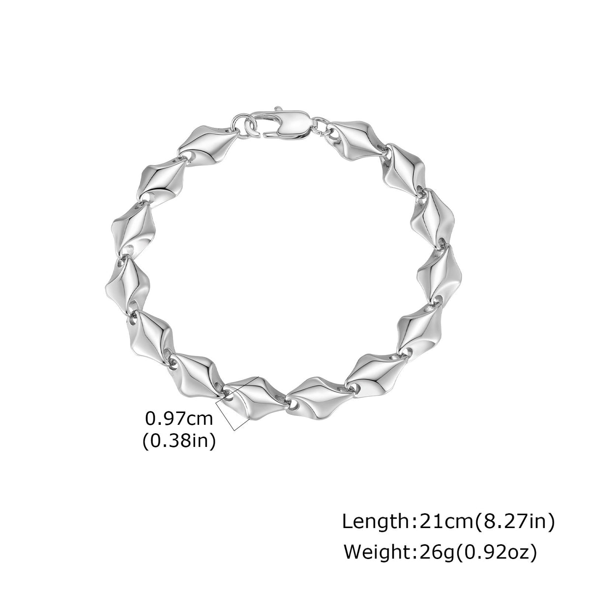 Geometric Stainless Steel Bracelet for Men