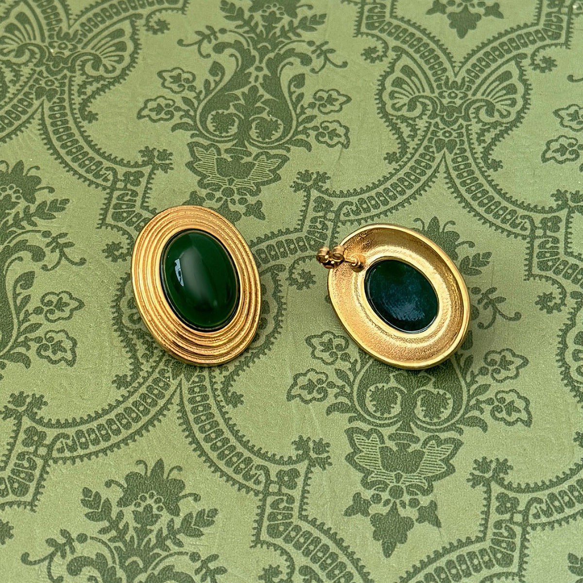 Planderful Earrings For Women Color Stone Oval Geometric