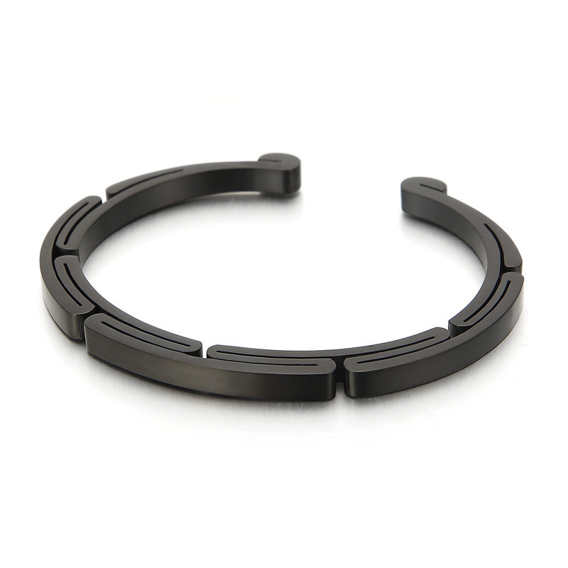 Direct Sales – Japan & South Korea Stainless Steel Men's Bracelet – Open Bracelet
